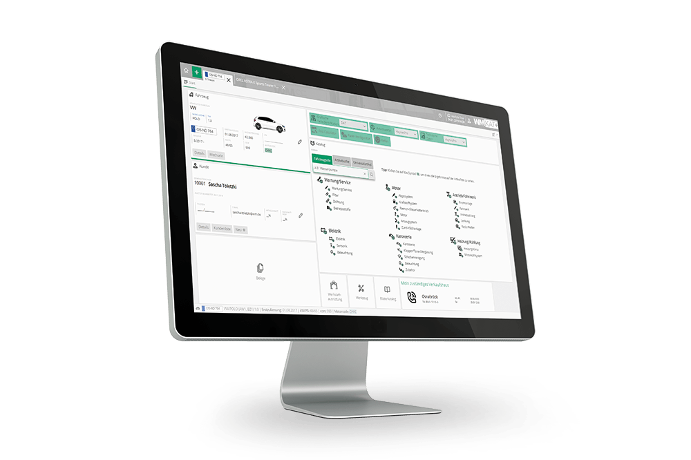 Computerscherm met uitzicht op WMKAT+